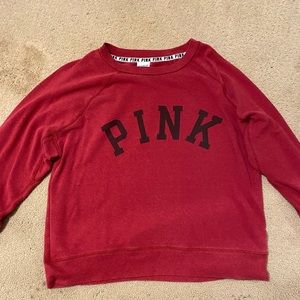 pink crew neck